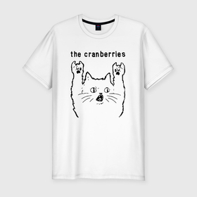 Мужская футболка хлопок Slim с принтом The Cranberries   rock cat в Новосибирске, 92% хлопок, 8% лайкра | приталенный силуэт, круглый вырез ворота, длина до линии бедра, короткий рукав | 