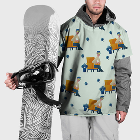 Накидка на куртку 3D с принтом Персонаж  человек в Кировске, 100% полиэстер |  | Тематика изображения на принте: 