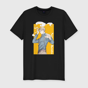 Мужская футболка хлопок Slim с принтом Магическая битва Нанами Кенто в Санкт-Петербурге, 92% хлопок, 8% лайкра | приталенный силуэт, круглый вырез ворота, длина до линии бедра, короткий рукав | 