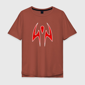 Мужская футболка хлопок Oversize с принтом Магическая битва знаки Двуликого Призрака в Петрозаводске, 100% хлопок | свободный крой, круглый ворот, “спинка” длиннее передней части | 