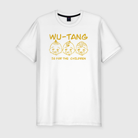 Мужская футболка хлопок Slim с принтом Wu Tang для детей в Рязани, 92% хлопок, 8% лайкра | приталенный силуэт, круглый вырез ворота, длина до линии бедра, короткий рукав | 