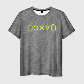 Мужская футболка 3D с принтом Ребус   поуй в Екатеринбурге, 100% полиэфир | прямой крой, круглый вырез горловины, длина до линии бедер | 