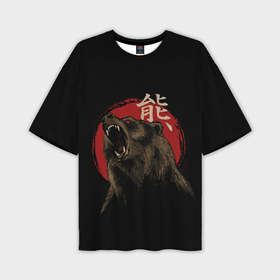 Мужская футболка oversize 3D с принтом Japanese bear в Курске,  |  | 