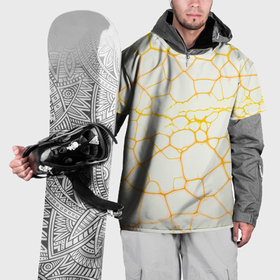 Накидка на куртку 3D с принтом Жёлтые разломы в Новосибирске, 100% полиэстер |  | Тематика изображения на принте: 