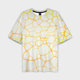 Мужская футболка oversize 3D с принтом Жёлтые разломы в Тюмени,  |  | Тематика изображения на принте: 