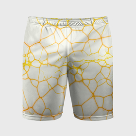 Мужские шорты спортивные с принтом Жёлтые разломы в Тюмени,  |  | 
