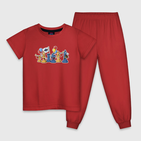 Детская пижама хлопок с принтом Шахматный парад 1 мая , 100% хлопок |  брюки и футболка прямого кроя, без карманов, на брюках мягкая резинка на поясе и по низу штанин
 | Тематика изображения на принте: 