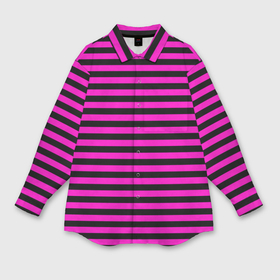 Мужская рубашка oversize 3D с принтом Черно розовые Эмо полосы в Петрозаводске,  |  | 
