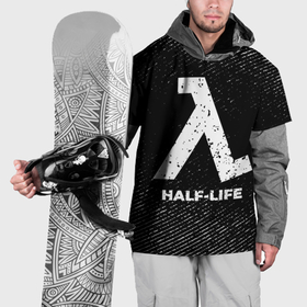 Накидка на куртку 3D с принтом Half Life с потертостями на темном фоне в Петрозаводске, 100% полиэстер |  | Тематика изображения на принте: 