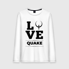 Мужской лонгслив хлопок с принтом Quake love classic , 100% хлопок |  | Тематика изображения на принте: 