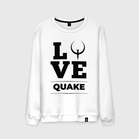 Мужской свитшот хлопок с принтом Quake love classic в Тюмени, 100% хлопок |  | Тематика изображения на принте: 
