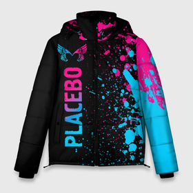 Мужская зимняя куртка 3D с принтом Placebo   neon gradient: по вертикали в Новосибирске, верх — 100% полиэстер; подкладка — 100% полиэстер; утеплитель — 100% полиэстер | длина ниже бедра, свободный силуэт Оверсайз. Есть воротник-стойка, отстегивающийся капюшон и ветрозащитная планка. 

Боковые карманы с листочкой на кнопках и внутренний карман на молнии. | 