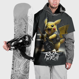 Накидка на куртку 3D с принтом Пикачу           Рок n roll в Тюмени, 100% полиэстер |  | Тематика изображения на принте: 