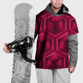 Накидка на куртку 3D с принтом Многоугольник и куб в Тюмени, 100% полиэстер |  | 