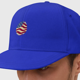 Кепка снепбек с прямым козырьком с принтом Flag USA , хлопок 100% |  | Тематика изображения на принте: 