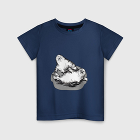 Детская футболка хлопок с принтом Тюленики в Кировске, 100% хлопок | круглый вырез горловины, полуприлегающий силуэт, длина до линии бедер | 
