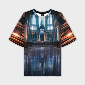 Мужская футболка oversize 3D с принтом Dark Souls III   Зал в Курске,  |  | Тематика изображения на принте: 