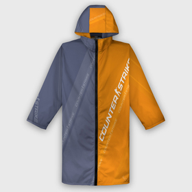 Дождевик унисекс 3D с принтом Counter Strike 2 Blue Orange Pattern в Ухте,  |  | 