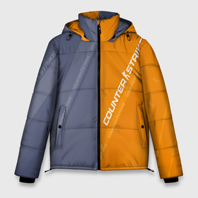 Мужская зимняя куртка 3D с принтом Counter Strike 2 Blue Orange Pattern в Кировске, верх — 100% полиэстер; подкладка — 100% полиэстер; утеплитель — 100% полиэстер | длина ниже бедра, свободный силуэт Оверсайз. Есть воротник-стойка, отстегивающийся капюшон и ветрозащитная планка. 

Боковые карманы с листочкой на кнопках и внутренний карман на молнии. | Тематика изображения на принте: 