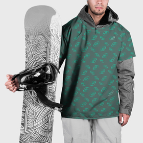 Накидка на куртку 3D с принтом Бирюзовое настроение в Тюмени, 100% полиэстер |  | 