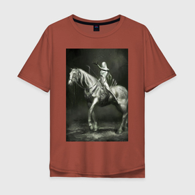 Мужская футболка хлопок Oversize с принтом Водолей фантастика в Тюмени, 100% хлопок | свободный крой, круглый ворот, “спинка” длиннее передней части | 