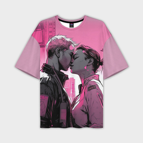 Мужская футболка oversize 3D с принтом влюбленные  вместе в Кировске,  |  | 
