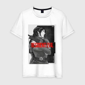 Мужская футболка хлопок с принтом Ада Вонг   Resident evil в Тюмени, 100% хлопок | прямой крой, круглый вырез горловины, длина до линии бедер, слегка спущенное плечо. | Тематика изображения на принте: 
