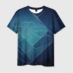 Мужская футболка 3D с принтом Геометрическая бесконечность в Кировске, 100% полиэфир | прямой крой, круглый вырез горловины, длина до линии бедер | 