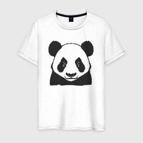 Мужская футболка хлопок с принтом Панда китайский медведь , 100% хлопок | прямой крой, круглый вырез горловины, длина до линии бедер, слегка спущенное плечо. | 