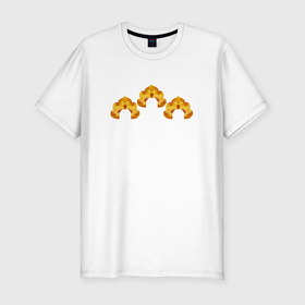 Мужская футболка хлопок Slim с принтом Три желтых кокошника в Курске, 92% хлопок, 8% лайкра | приталенный силуэт, круглый вырез ворота, длина до линии бедра, короткий рукав | Тематика изображения на принте: 