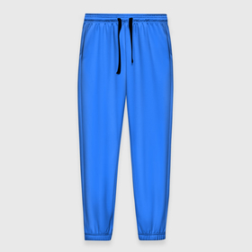 Мужские брюки 3D с принтом Однотонный неоновый синий цвет в Тюмени, 100% полиэстер | манжеты по низу, эластичный пояс регулируется шнурком, по бокам два кармана без застежек, внутренняя часть кармана из мелкой сетки | Тематика изображения на принте: 