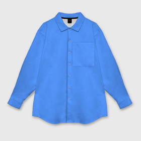 Мужская рубашка oversize 3D с принтом Однотонный неоновый синий цвет в Белгороде,  |  | 