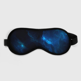 Маска для сна 3D с принтом Чёрный и синий космос в Рязани, внешний слой — 100% полиэфир, внутренний слой — 100% хлопок, между ними — поролон |  | Тематика изображения на принте: 