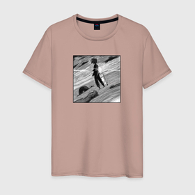 Мужская футболка хлопок с принтом Hells paradise gabimaru , 100% хлопок | прямой крой, круглый вырез горловины, длина до линии бедер, слегка спущенное плечо. | Тематика изображения на принте: 