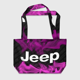 Пляжная сумка 3D с принтом Jeep pro racing: надпись и символ в Тюмени, 100% полиэстер | застегивается на металлическую кнопку; внутренний карман застегивается на молнию. Стенки укреплены специальным мягким материалом, чтобы защитить содержимое от несильных ударов
 | 