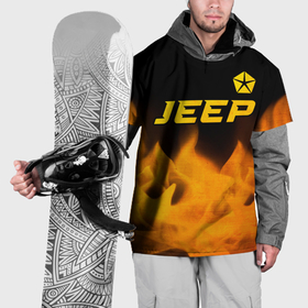 Накидка на куртку 3D с принтом Jeep   gold gradient: символ сверху в Тюмени, 100% полиэстер |  | 