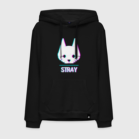 Мужская толстовка хлопок с принтом Stray в стиле glitch и баги графики в городе Новоалтайск, френч-терри, мягкий теплый начес внутри (100% хлопок) | карман-кенгуру, эластичные манжеты и нижняя кромка, капюшон с подкладом и шнурком | 