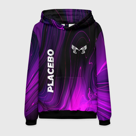 Мужская толстовка 3D с принтом Placebo violet plasma в Екатеринбурге, 100% полиэстер | двухслойный капюшон со шнурком для регулировки, мягкие манжеты на рукавах и по низу толстовки, спереди карман-кенгуру с мягким внутренним слоем. | 