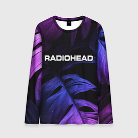 Мужской лонгслив 3D с принтом Radiohead neon monstera в Кировске, 100% полиэстер | длинные рукава, круглый вырез горловины, полуприлегающий силуэт | 