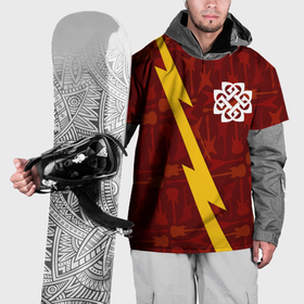 Накидка на куртку 3D с принтом Breaking Benjamin гитары и молния в Кировске, 100% полиэстер |  | 