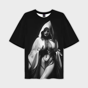 Мужская футболка oversize 3D с принтом Сантонистская монашка в Курске,  |  | Тематика изображения на принте: 