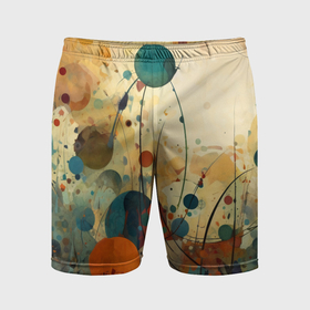 Мужские шорты спортивные с принтом Абстрактная гранжевая композиция с пятнами: арт нейросети в Санкт-Петербурге,  |  | 
