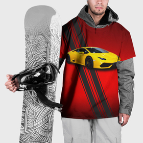 Накидка на куртку 3D с принтом Итальянский гиперкар Lamborghini Aventador в Санкт-Петербурге, 100% полиэстер |  | 