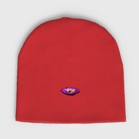 Мужская шапка демисезонная с принтом Фиолетовый Лотос в Санкт-Петербурге,  |  | Тематика изображения на принте: 