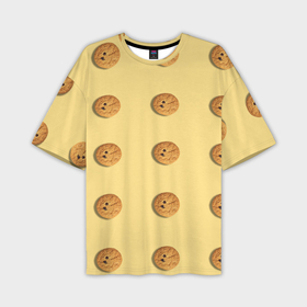 Мужская футболка oversize 3D с принтом Овсяное печенье ,  |  | 