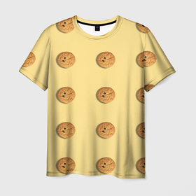 Мужская футболка 3D с принтом Овсяное печенье в Кировске, 100% полиэфир | прямой крой, круглый вырез горловины, длина до линии бедер | Тематика изображения на принте: 