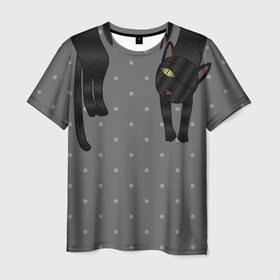 Мужская футболка 3D с принтом Ёжкин кот в Ухте, 100% полиэфир | прямой крой, круглый вырез горловины, длина до линии бедер | 