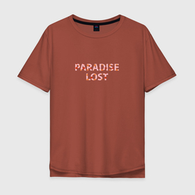 Мужская футболка хлопок Oversize с принтом Paradise L в Белгороде, 100% хлопок | свободный крой, круглый ворот, “спинка” длиннее передней части | Тематика изображения на принте: 