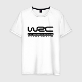 Мужская футболка хлопок с принтом Чемпионат мира по ралли в Екатеринбурге, 100% хлопок | прямой крой, круглый вырез горловины, длина до линии бедер, слегка спущенное плечо. | 