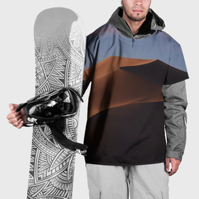 Накидка на куртку 3D с принтом Вечерние дюны в Санкт-Петербурге, 100% полиэстер |  | 